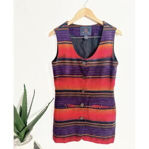The Limited Collection Vintage Size Small Southwest Sunset Stripe Vest